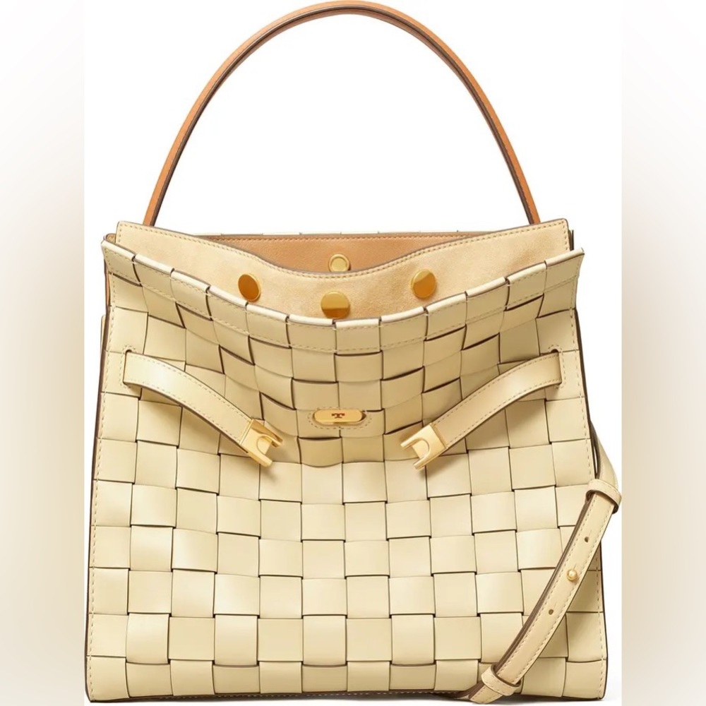 Lee Radziwill Woven Leather Double Bag